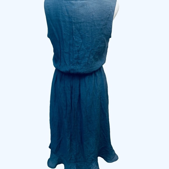 Women Wrangler Blue Cowgirl Rodeo Hi-Low Dress Small Boho Cottage Farm Crotchet - Picture 2 of 6